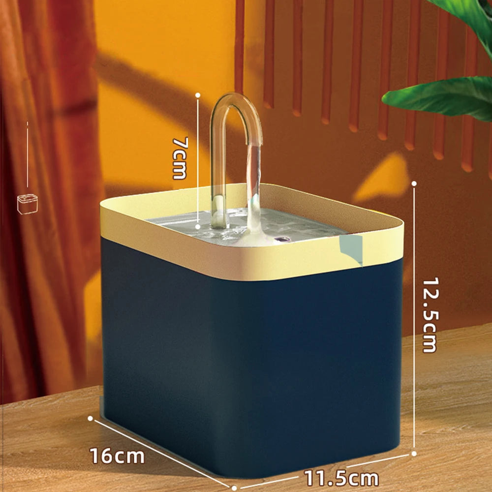 Fuente de Agua Automática para Gatos 1.5L – Bebedero Ultrasilencioso con Sistema de Filtración Recirculante