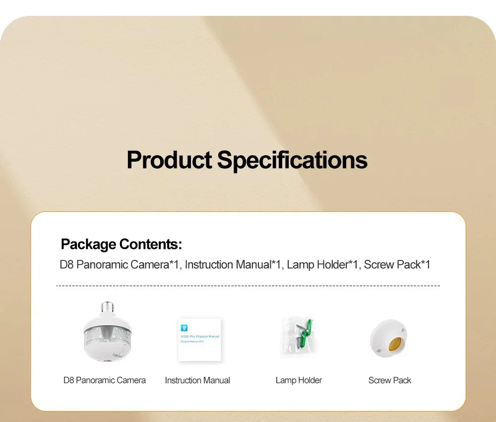 Cámara de Seguridad WiFi V380 Pro 4MP - Visión Nocturna Color, Detección Humana y Foco LED