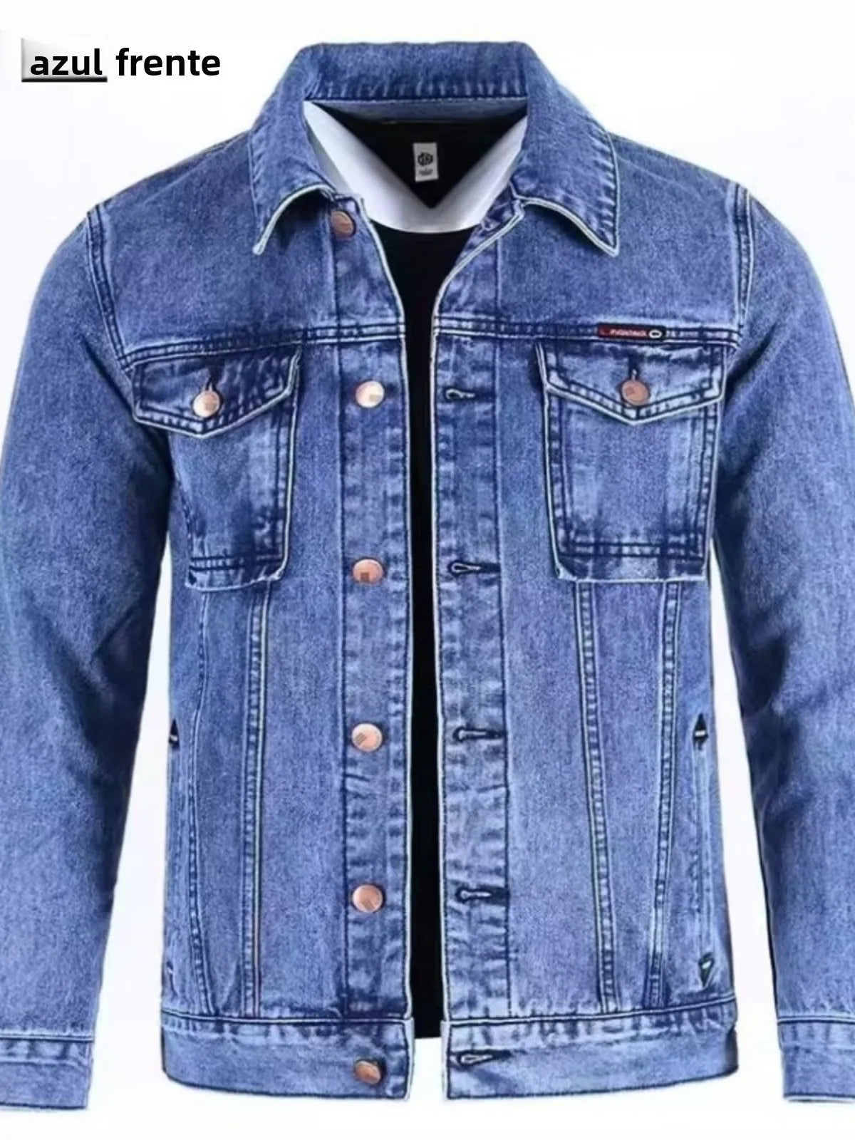 Chaqueta de mezclilla informal a la moda para hombre, ropa de trabajo, estilo clásico, manga larga, resistente al viento, par...