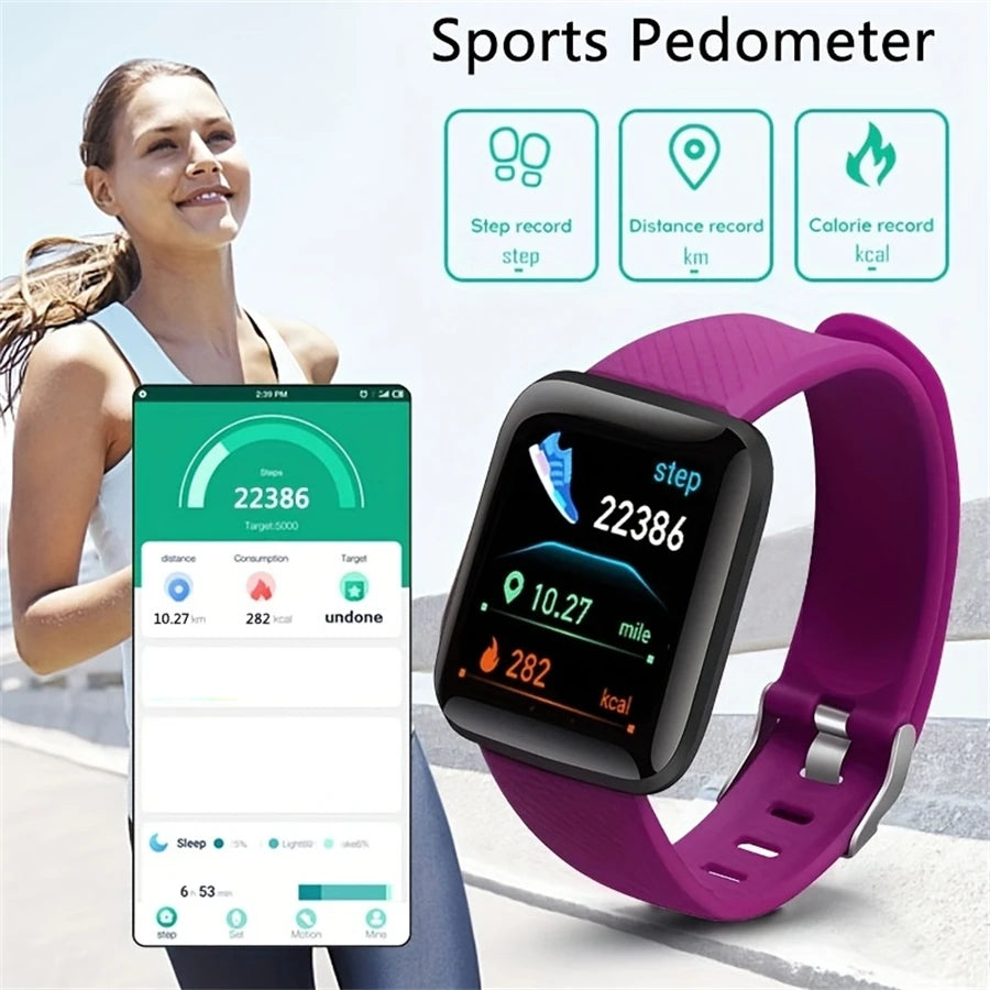 Smartwatch Reloj Inteligente para Hombre y Mujer - Monitor de Fitness con Mensajes - Pulsera Deportiva para Android e iOS