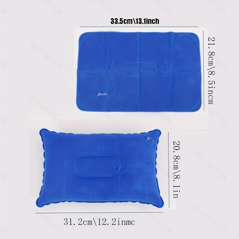 Almohada inflable cómoda para oficina, coche, Camping, senderismo y siesta, soporte para cuello y Lumbar, 1 ud.