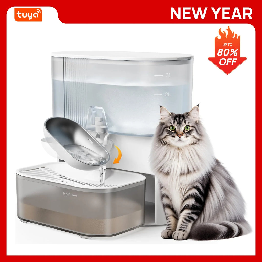 🐾 Fuente de Agua Automática para Mascotas 3L | Sin Filtro, Silenciosa y con Autolimpieza Agua siempre fresca, limpia y segura para tu mascota — sin filtros ni cables