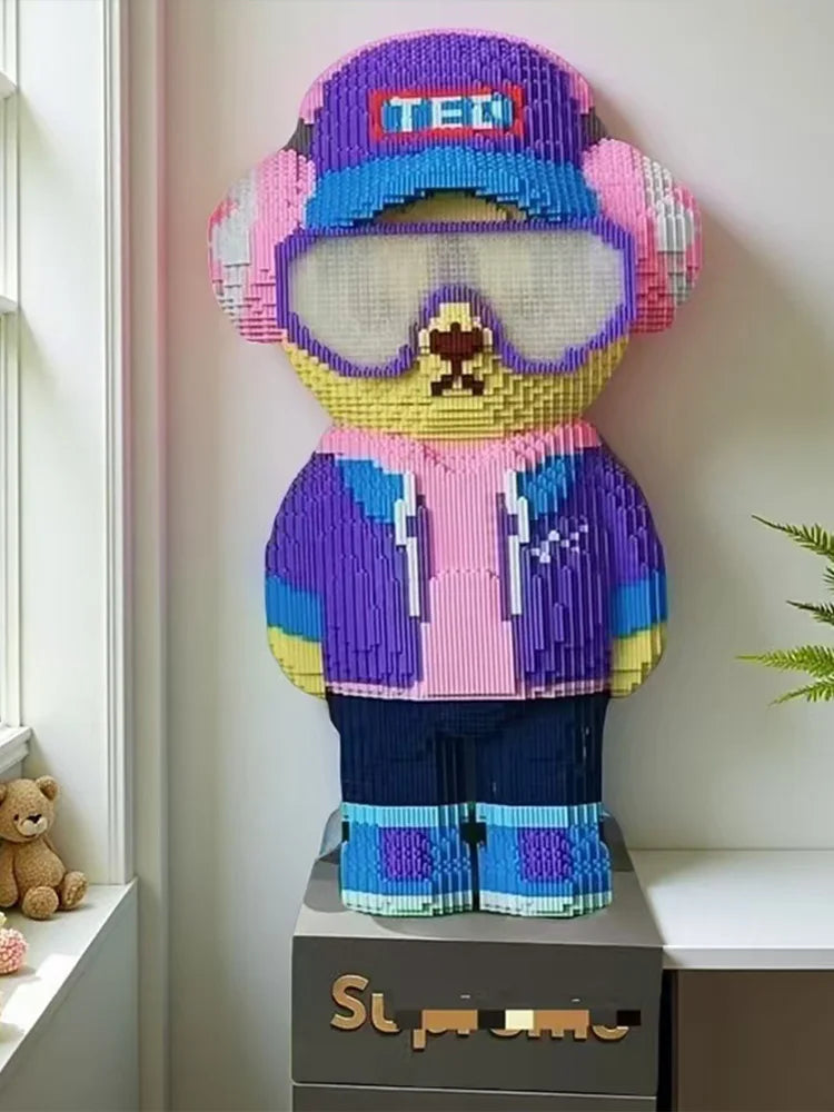 12008 piezas de oso de peluche para sala de estar, juguetes de bloques de construcción decorativos grandes, juego educativo de rompecabezas difícil, oso de peluche Buildin