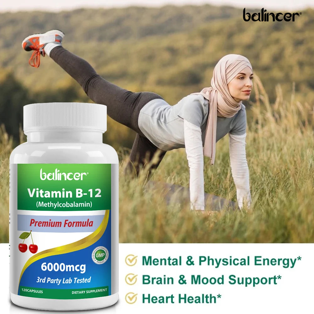 Vitamina B12 Balincer | Apoyo para Energía, Metabolismo, Función Cerebral y Sistema Nervioso