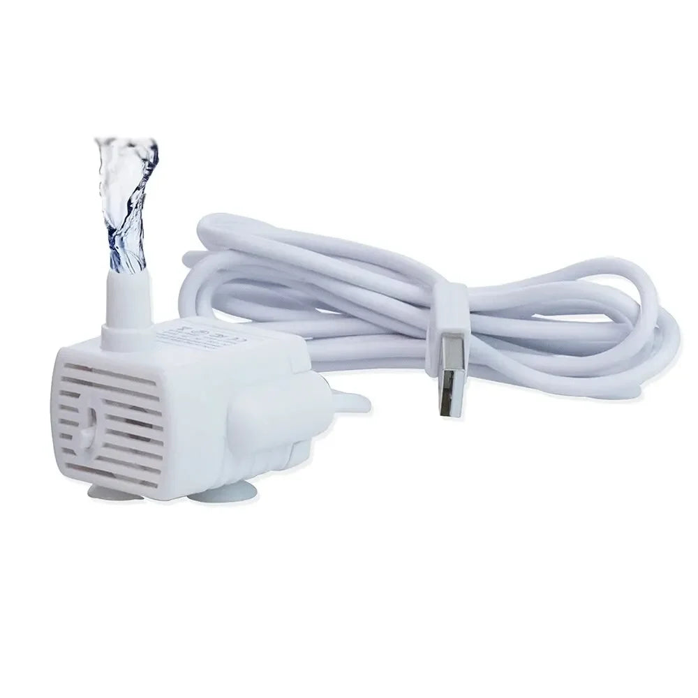 Bomba de Agua USB para Fuente de Mascotas – Motor Silencioso con Protección Antiseco para Bebedero de Gatos y Perros