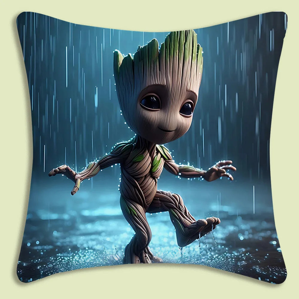 Fundas de Almohada Decorativas MINISO con Dibujos Animados Felpa Suave, Estampado Doble Cara | Ideal para Sofá, Cama y Hogar