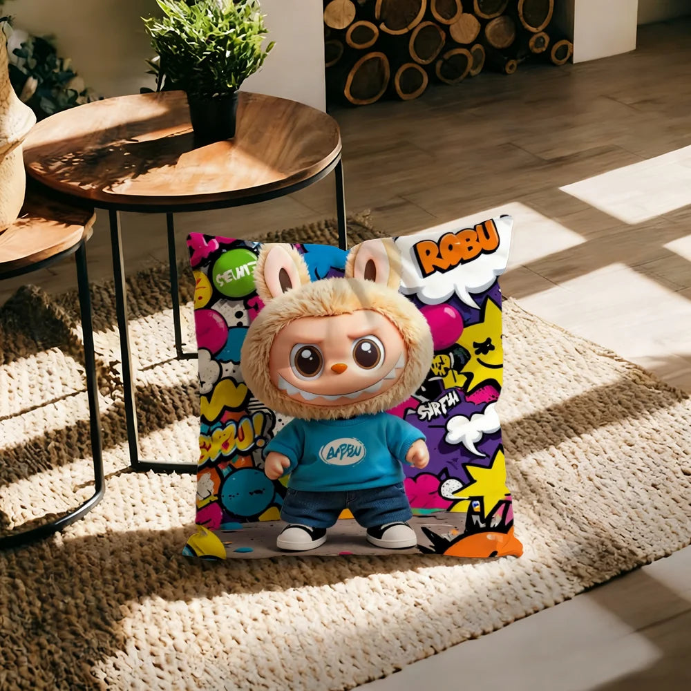Funda de almohada Funda de cojín Fundas de almohada de anime S-labubus-P Fundas de almohada para almohadas de cama Cojines decorativos Hogar y decoración