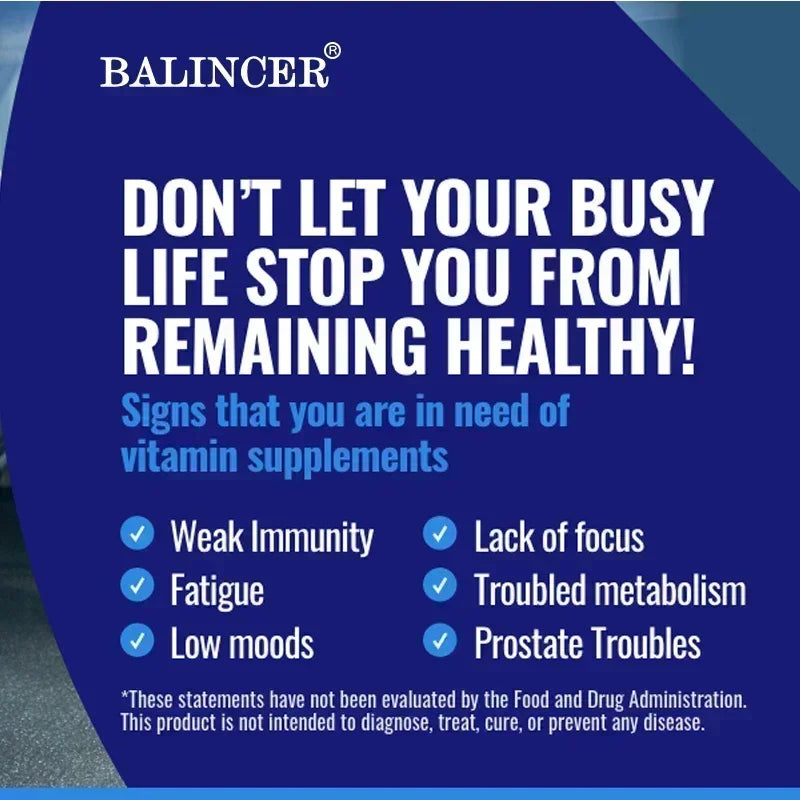 Multivitamina para Hombres Daitea | Apoyo para Energía, Corazón, Inmunidad y Salud de la Próstata