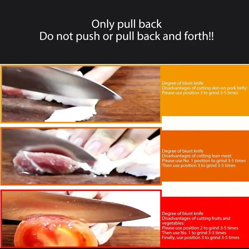 Afilador de cuchillos de cocina de 4 segmentos, Base antideslizante portátil multifuncional, accesorios de utensilios de cocina para el hogar