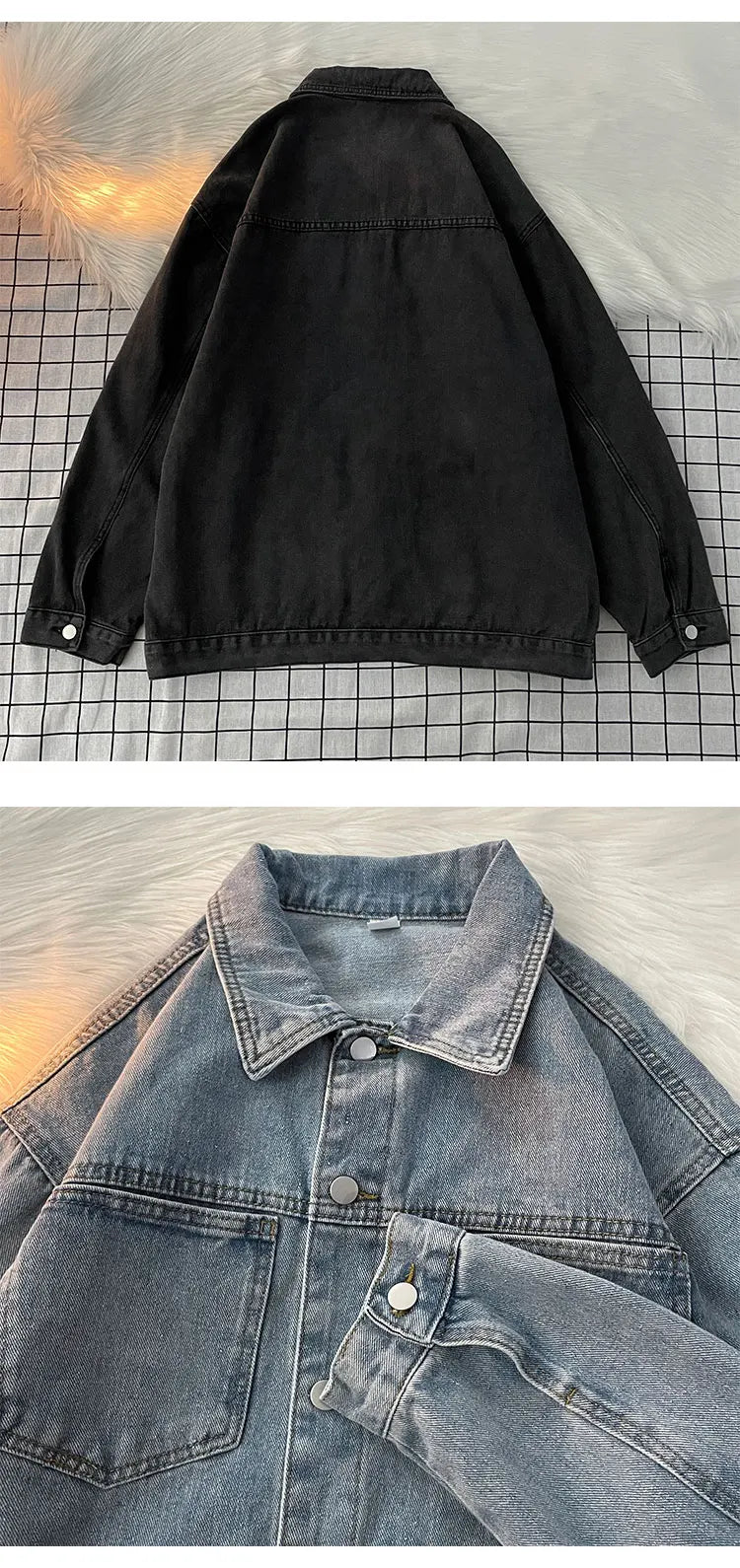 Chaqueta vaquera retro americana para hombre, estilo casual coreano, tendencia de primavera y otoño, ropa de trabajo, estilo ...