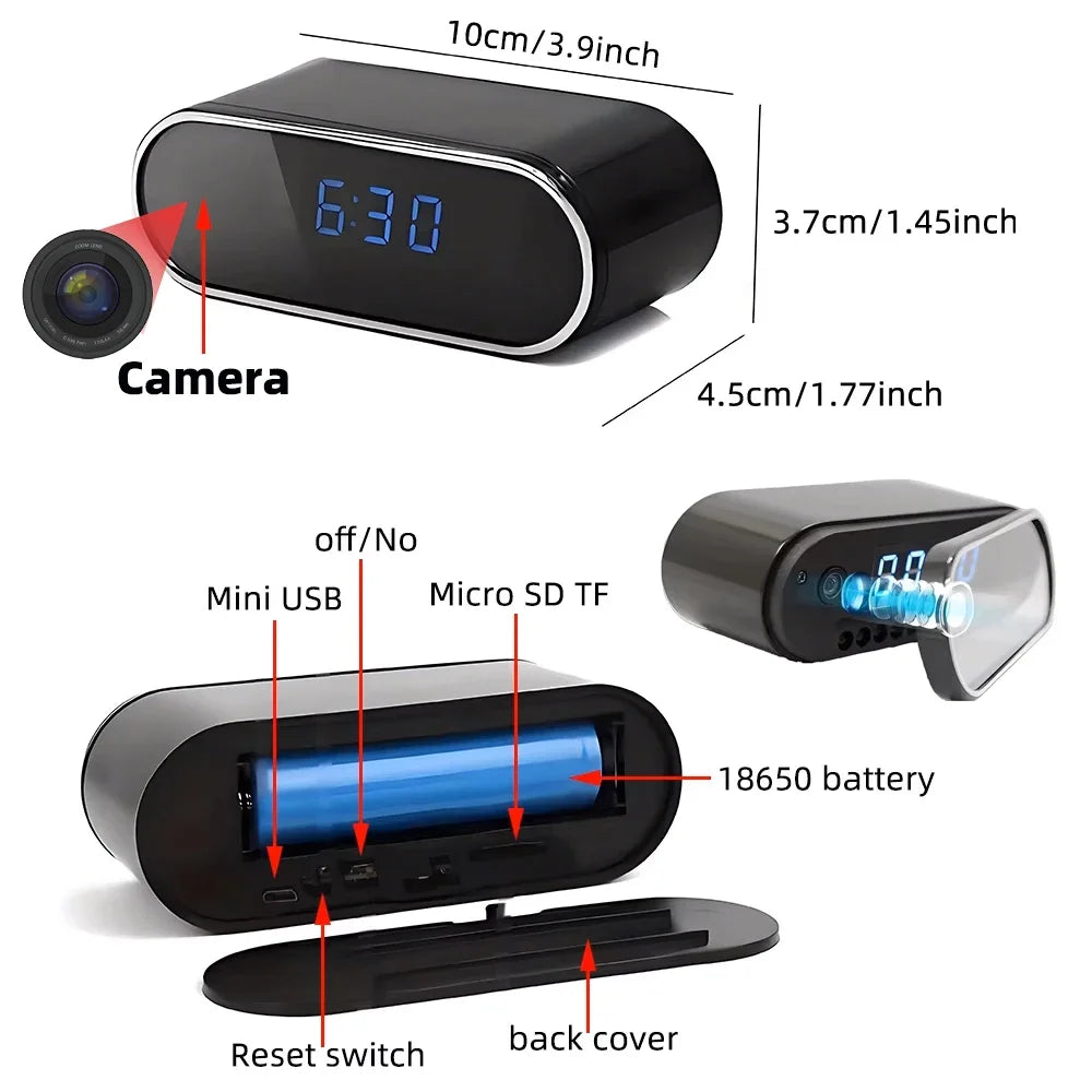 Mini Cámara WiFi 4K HD - Visión Nocturna Infrarroja, Detección de Movimiento y Visualización Remota
