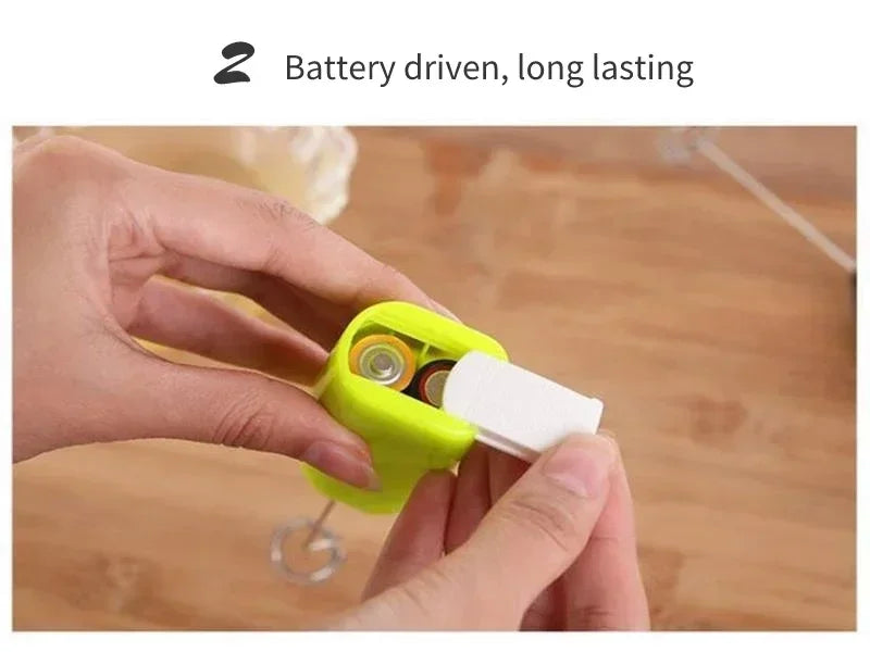 Batidor Eléctrico de Mano Mini - Espumador de Leche para Café y Cocina