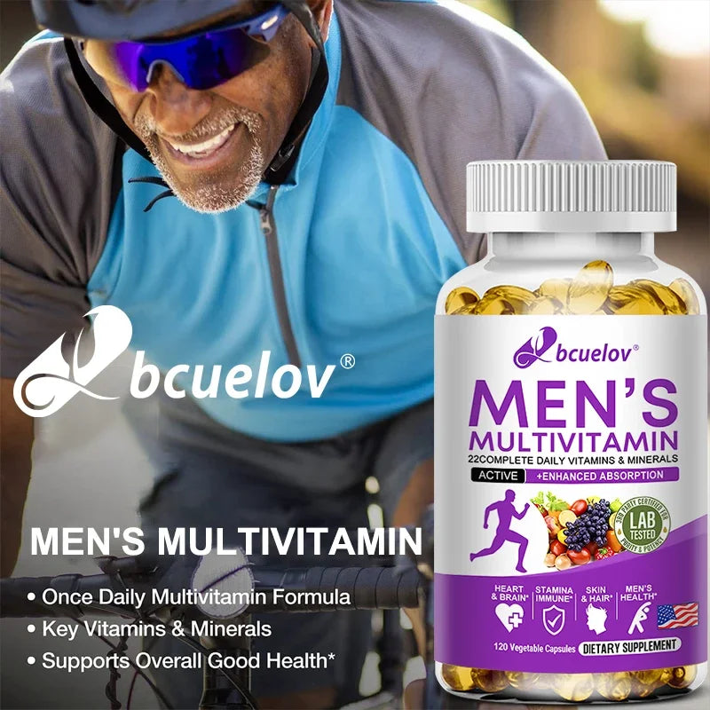 Multivitamina Diaria para Hombres Bunkell | 22 Vitaminas y Minerales para Energía, Inmunidad y Salud Integral