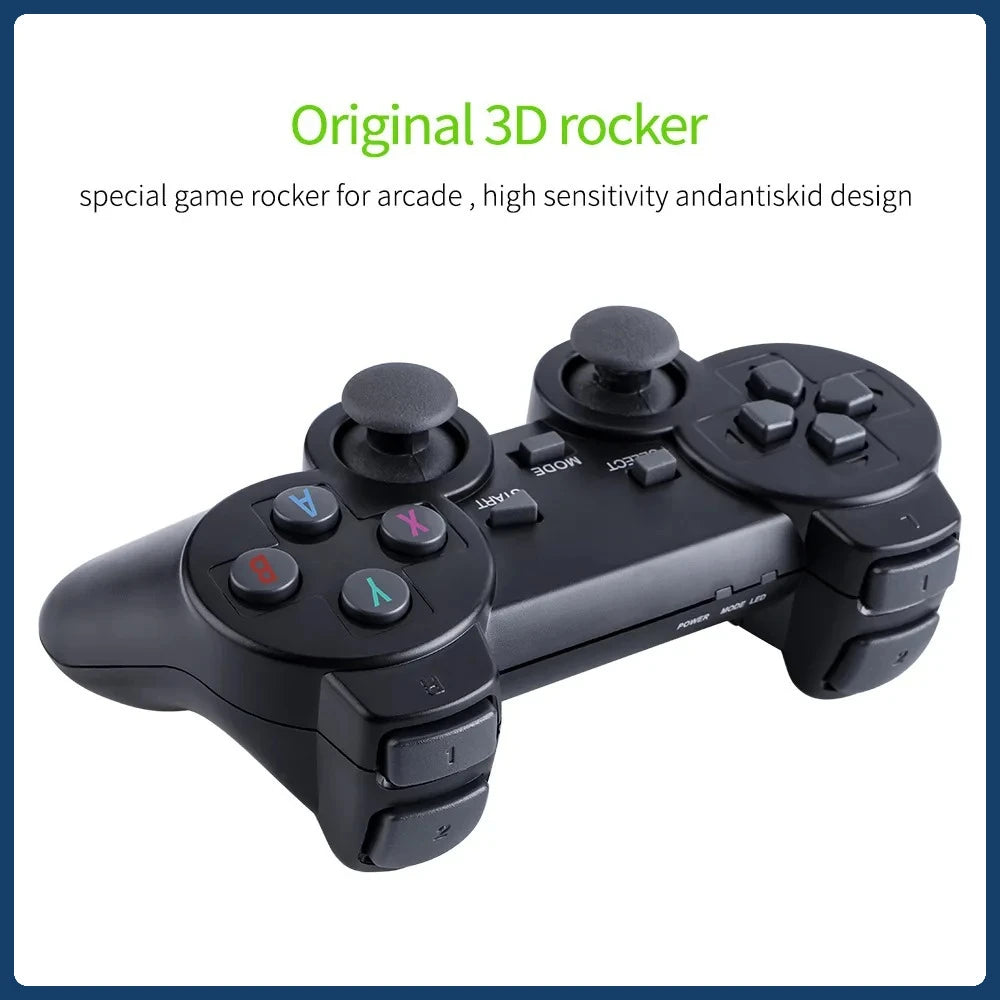 Consola de videojuegos portátil, 4K, 2,4G, control inalámbrico, consola de videojuegos clásica retro inalámbrica, incluida más de 10000 juegos