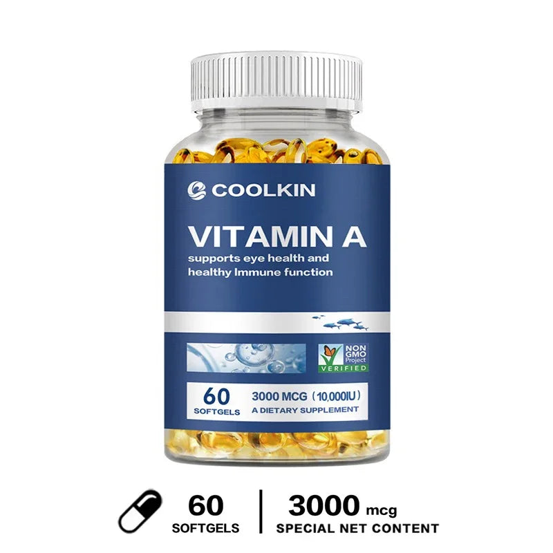 Vitamina A 10,000 UI Coolkin | Apoyo para la Salud de los Ojos, la Piel y el Sistema Inmunológico