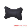 Almohadas para el cuello del coche, paquete de 1 Uds. De cuero Pu de ambos lados, reposacabezas para aliviar el dolor de cabeza, almohada Universal de fibra rellena para coche