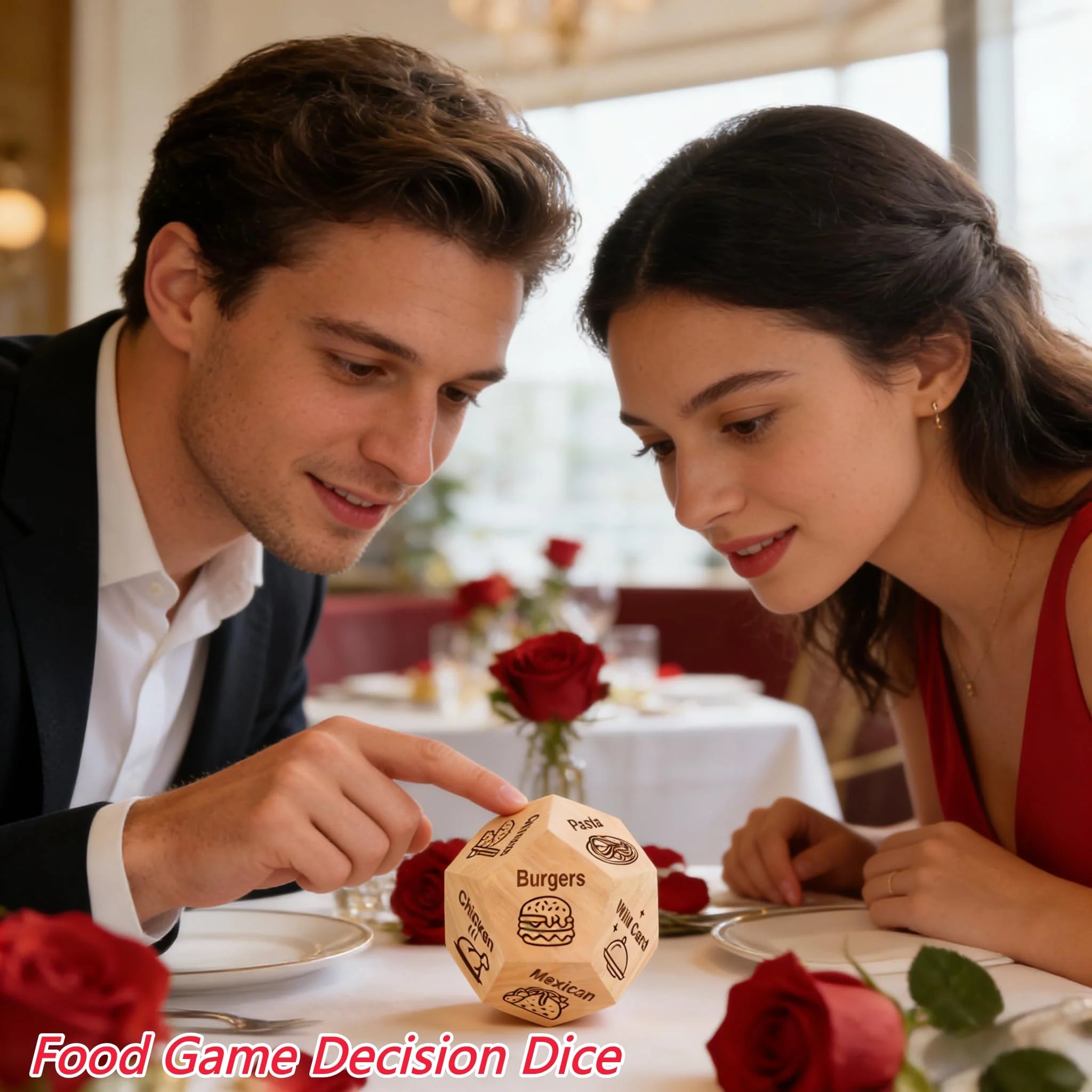 Regalos de San Valentín para Él y Ella, Dados para Tomar Decisiones sobre la Comida para una Cita Romántica, Regalos Divertidos para Parejas, Novios, Aniversario, Cumpleaños