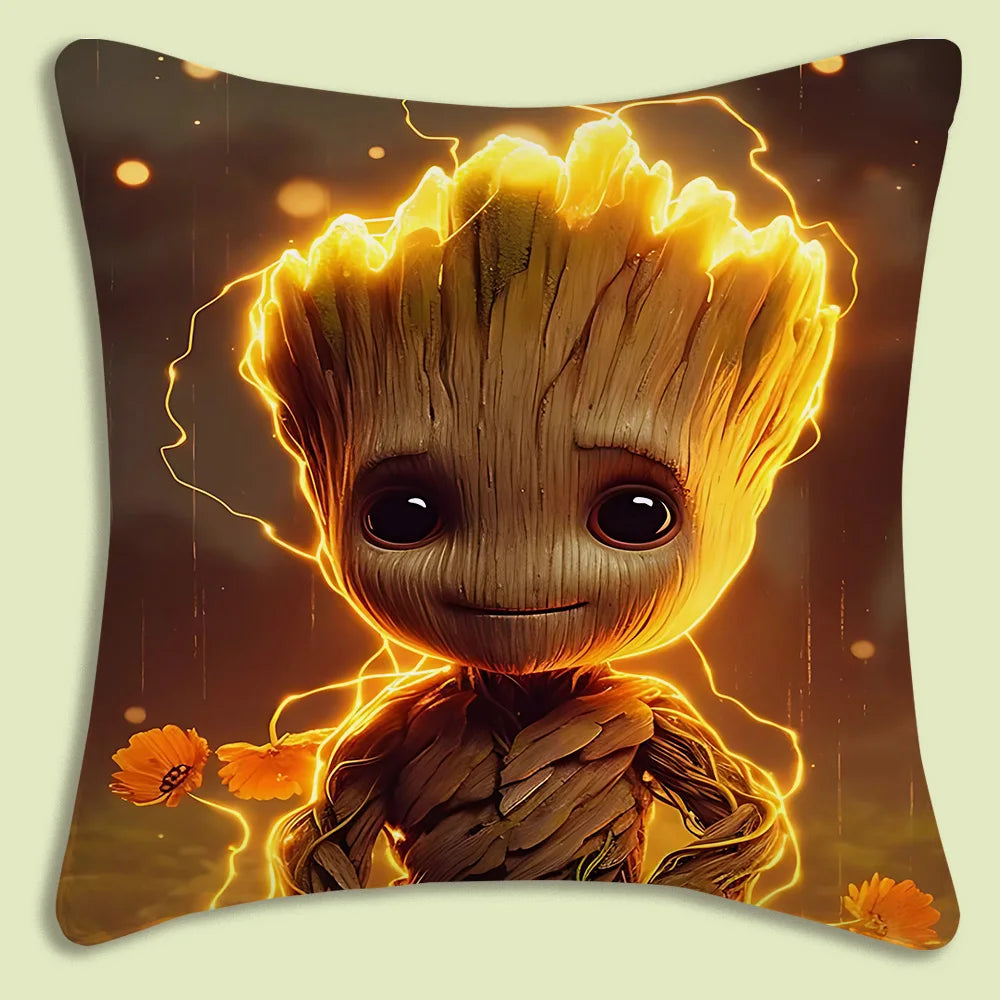 Fundas de Almohada Decorativas MINISO con Dibujos Animados Felpa Suave, Estampado Doble Cara | Ideal para Sofá, Cama y Hogar