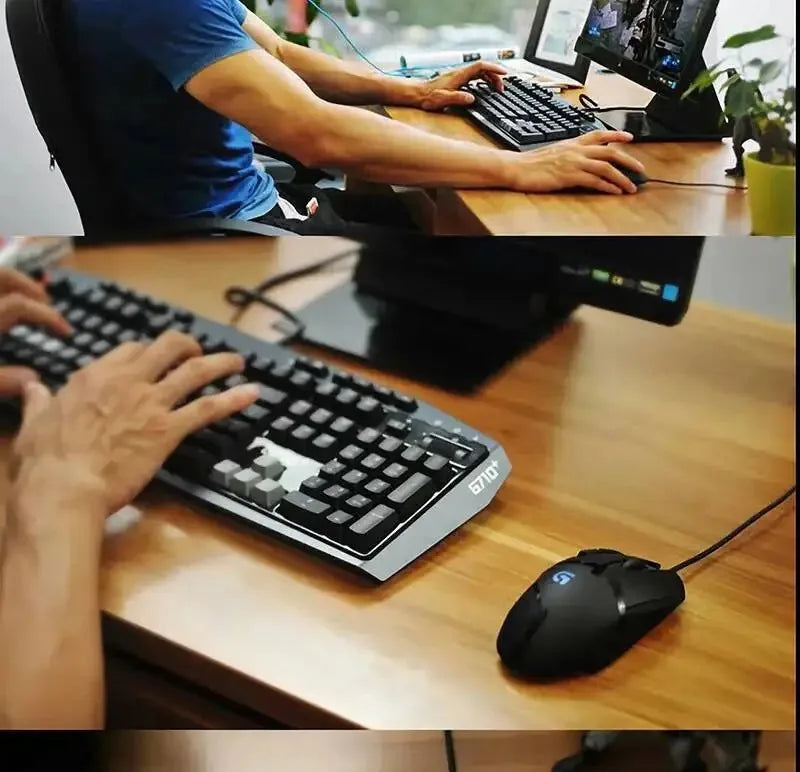 Ratón para juegos Logitech G402, con seguimiento de alta velocidad y efectos de sonido estéreo, es imprescindible para los jugadores. Toque cómodo