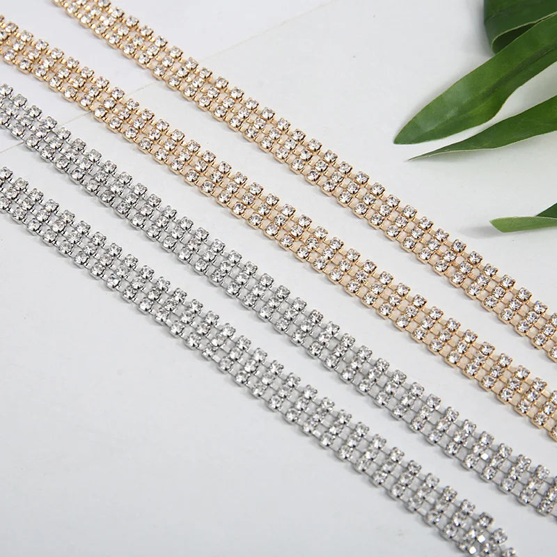 Cinturón de vestir de moda de alta gama para mujer; Cadena de espera ajustable adornada con pedrería; Accesorio de moda lujoso para niñas