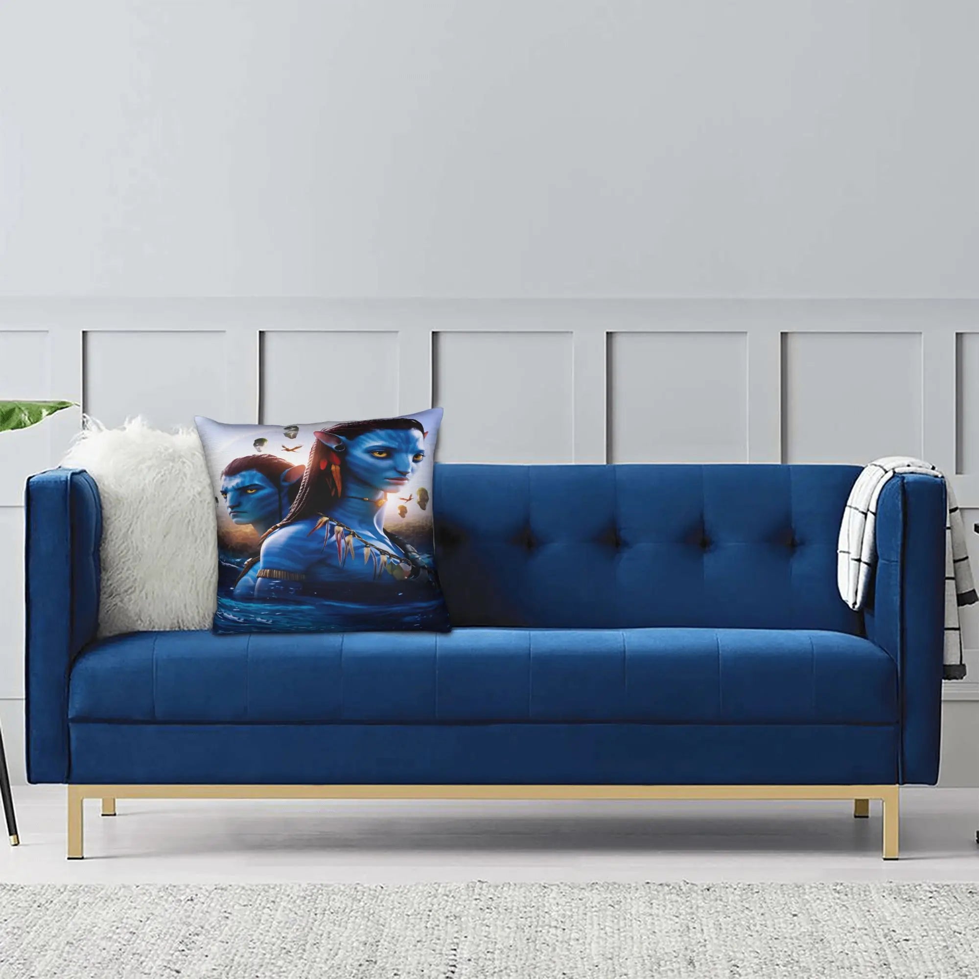 🌊 Funda de Almohada Decorativa Avatar: The Way of Water Suave, Moderna y de Estilo Retro | Ideal para Sofá y Dormitorio