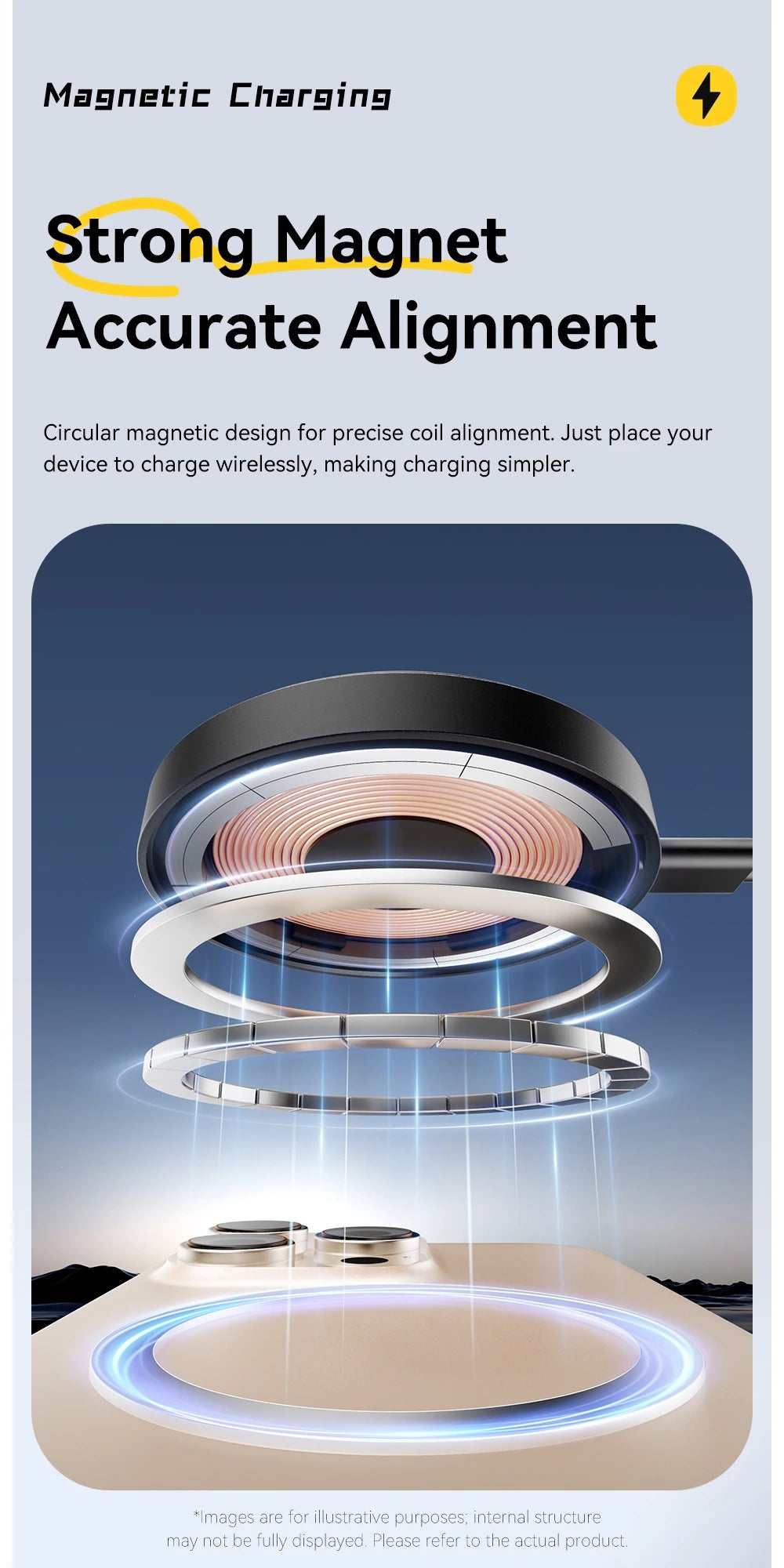 Cargador inalámbrico magnético Essager con soporte 15W carga rápida para iPhone17 16 15 14Pro Max Airpods Mini cargador de teléfono inalámbrico