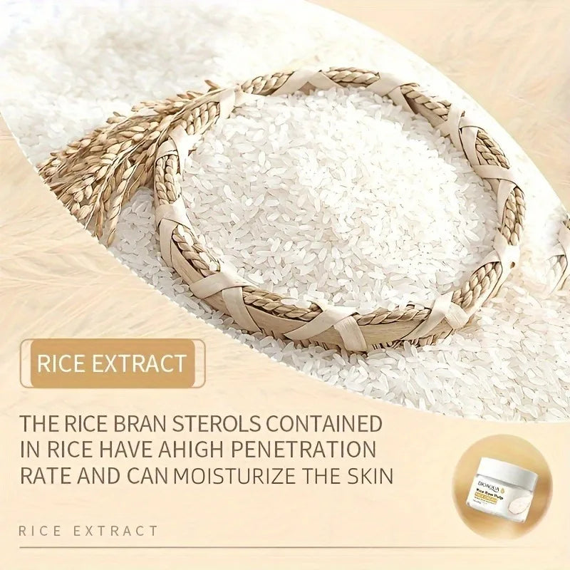 Crema Facial de Arroz Hidratante 50g - Nutrición Profunda y Brillo Natural