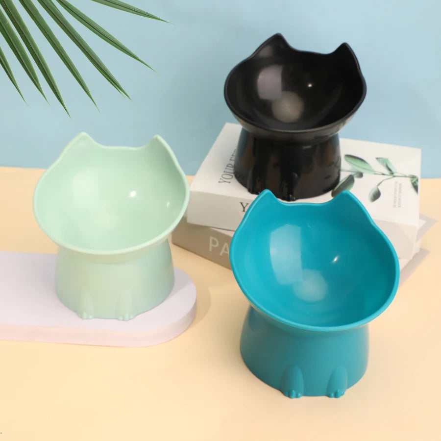 Cuenco Elevado Antivómito para Gatos | Plato Inclinado Antipunta que Protege el Cuello – Ideal para Gatitos y Adultos