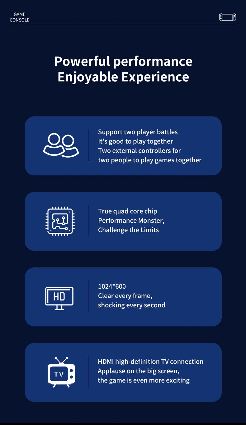 Consola de juegos portátil G90 de 7 pulgadas, 64GB, 4000mAh, arcade, adecuada para PSP/PS1, controlador de juego de TV retro, regalo para niños