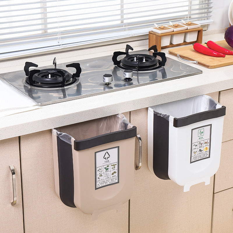 Bote de basura para coche de cocina, cubo de basura plegable, cubo de basura, cubo de basura, cubo de basura, cubo de reciclaje para cocina