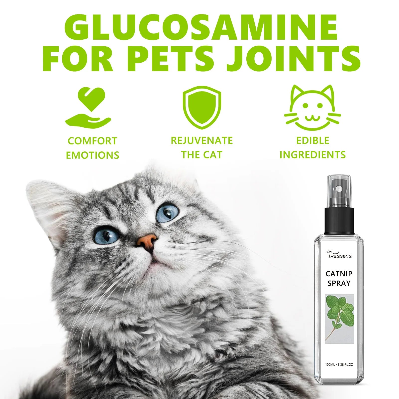 Spray Natural de Hierba Gatera para Gatos – Estimulante, Calmante y Entrenamiento de Mascotas