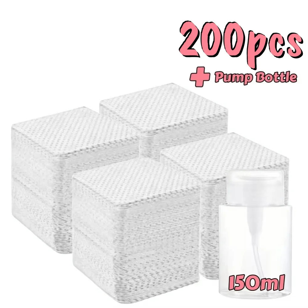 Toallitas para Uñas sin Pelusa - Limpieza Profesional para Manicure (200 pcs)