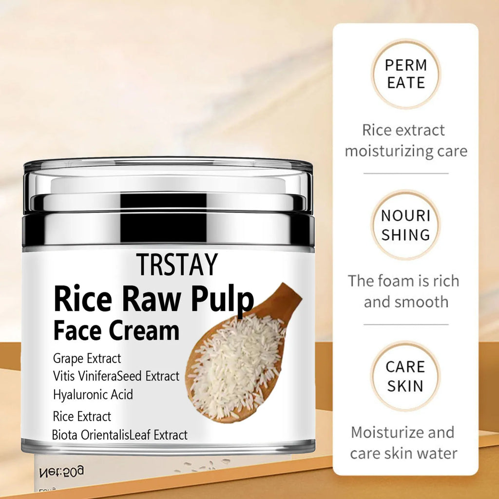 Crema Facial de Arroz - Hidratante Antiedad con Extracto de Arroz 15g
