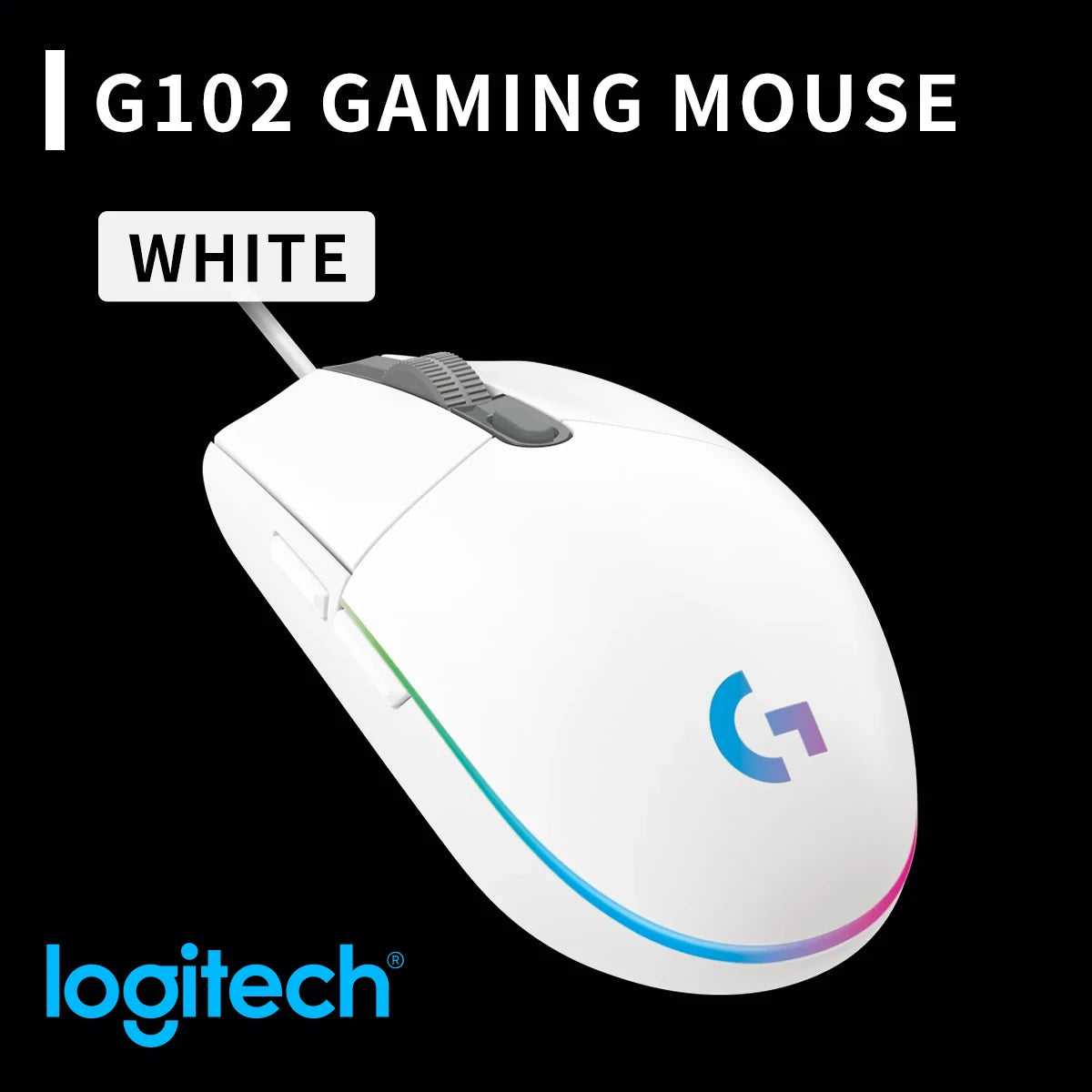 Mouse Gamer Logitech G102 | Sensor de Alta Precisión, Iluminación RGB y Rendimiento Duradero