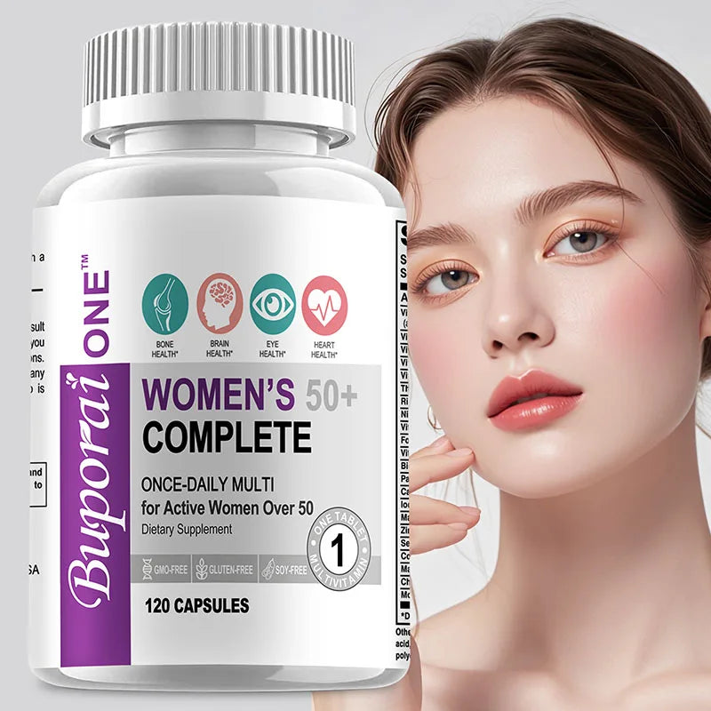 Multivitamina Completa 50+ para Mujer Xemenry | Apoyo para Huesos, Vista, Memoria, Piel y Metabolism