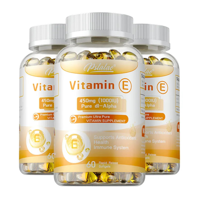 Vitamina E Xemenry | Antioxidante para Piel Hidratada, Elasticidad y Salud Ocular (30 / 60 / 120 cápsulas)