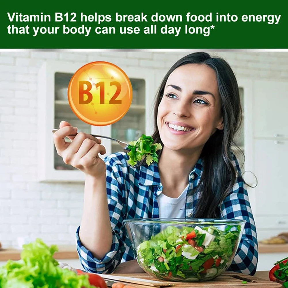 Vitamina B12 Balincer | Apoyo para Energía, Metabolismo, Función Cerebral y Sistema Nervioso