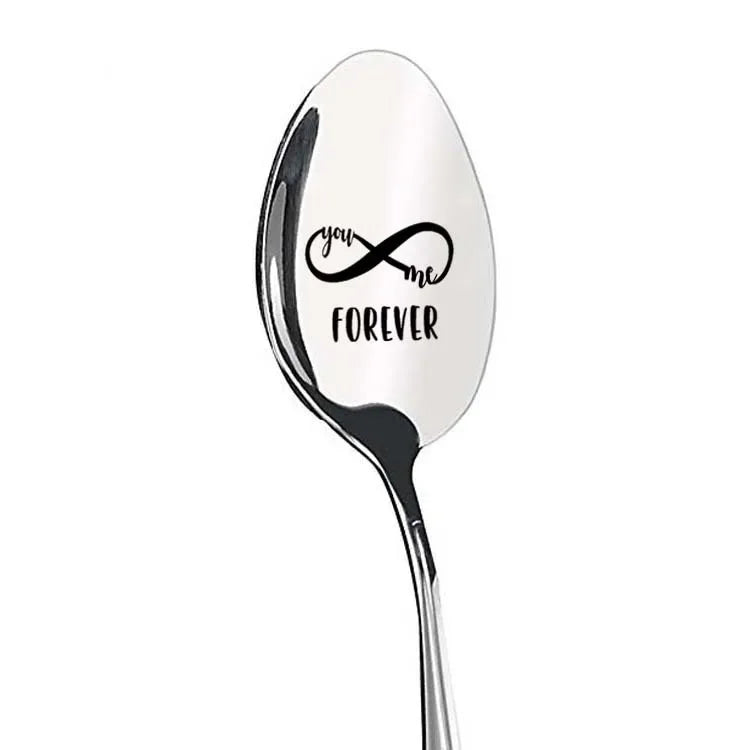 Regalo del Día de San Valentín, cucharas de café con leche de acero inoxidable, letras de amor, recuerdos de boda, regalo de aniversario para novia y novio