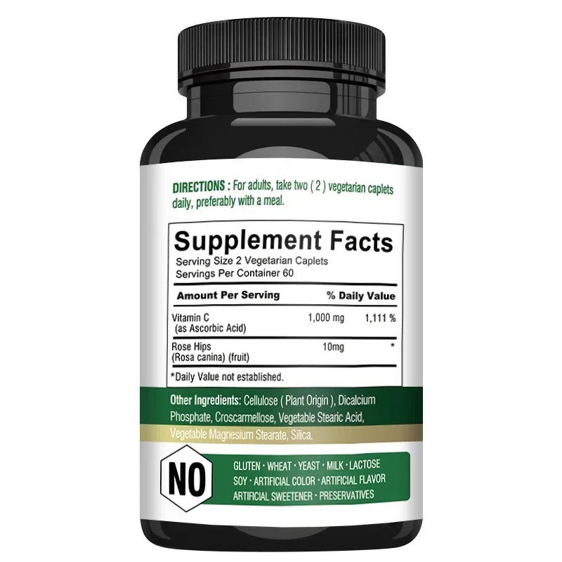 Vitamina C 1000 mg Xemenry | Refuerzo Inmunológico, Antioxidante y Apoyo para Piel, Corazón y Dientes