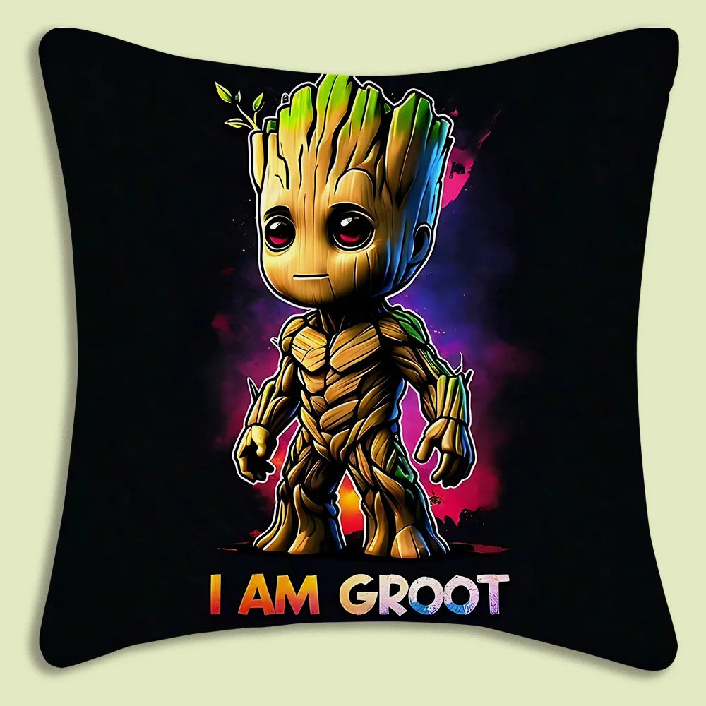 Fundas de Almohada Decorativas MINISO con Dibujos Animados Felpa Suave, Estampado Doble Cara | Ideal para Sofá, Cama y Hogar