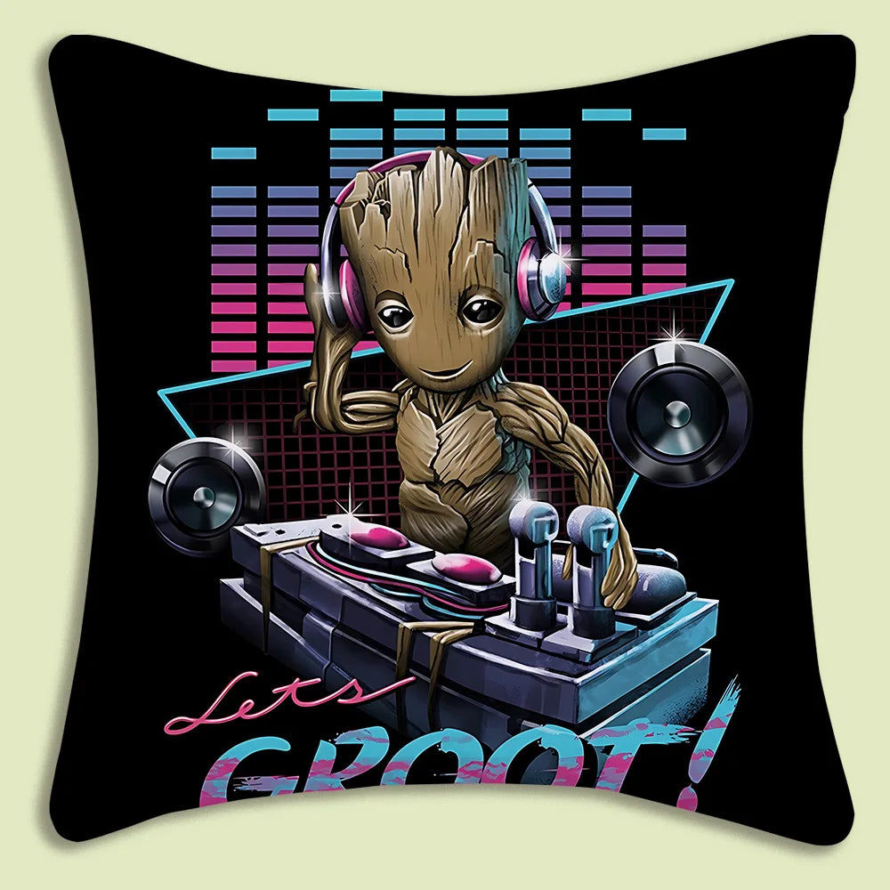 Fundas de Almohada Decorativas MINISO con Dibujos Animados Felpa Suave, Estampado Doble Cara | Ideal para Sofá, Cama y Hogar