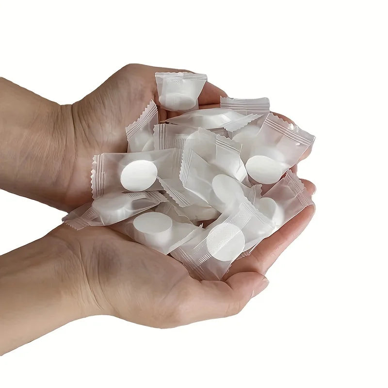 Toallitas Comprimidas Desechables para Limpieza Facial - 50 Piezas Portátiles
