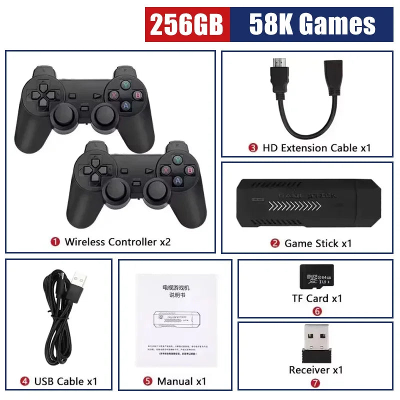 Consola Portátil X2 Plus 256GB - 50,000 Juegos 4K HDMI 50+ Emuladores
