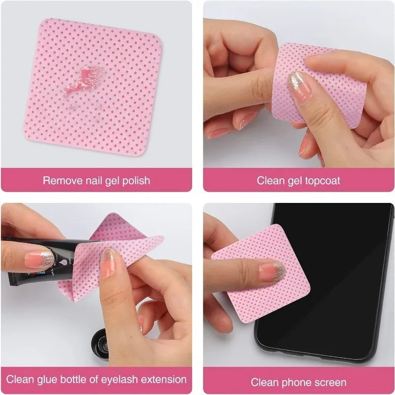 Toallitas para Uñas sin Pelusa - Limpieza Profesional para Manicure (200 pcs)
