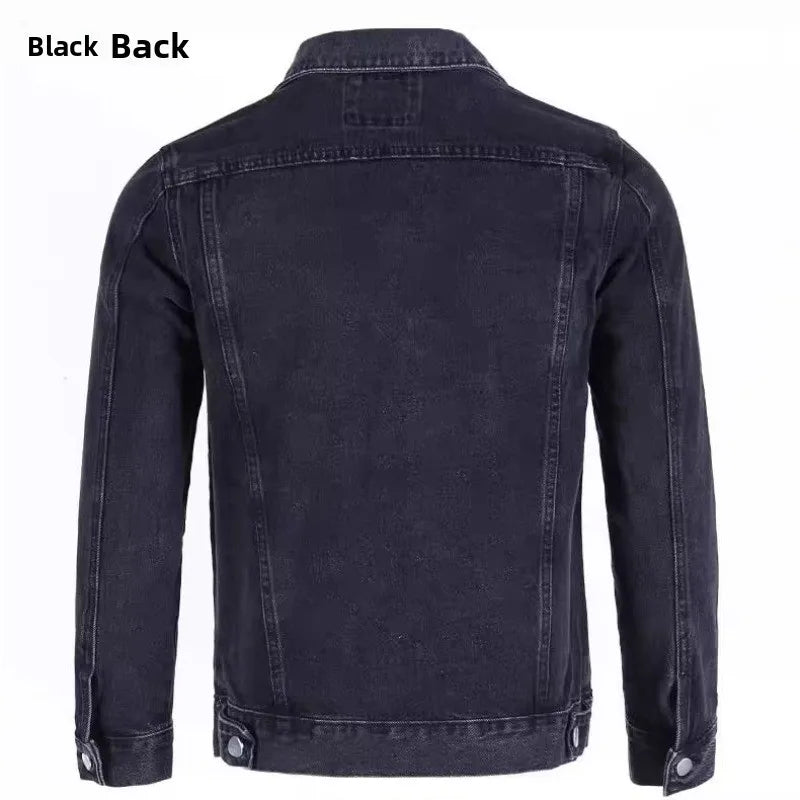 Chaqueta de mezclilla informal a la moda para hombre, ropa de trabajo, estilo clásico, manga larga, resistente al viento, par...