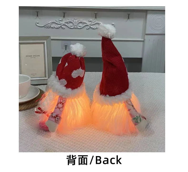 💕 Gnomo Decorativo Iluminado para San Valentín Muñeco Tejido sin Rostro con Luz LED | Regalo Romántico y Decoración del Hogar