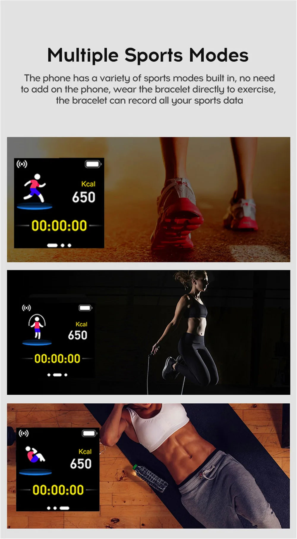 Smartwatch Reloj Inteligente para Hombre y Mujer - Monitor de Fitness con Mensajes - Pulsera Deportiva para Android e iOS