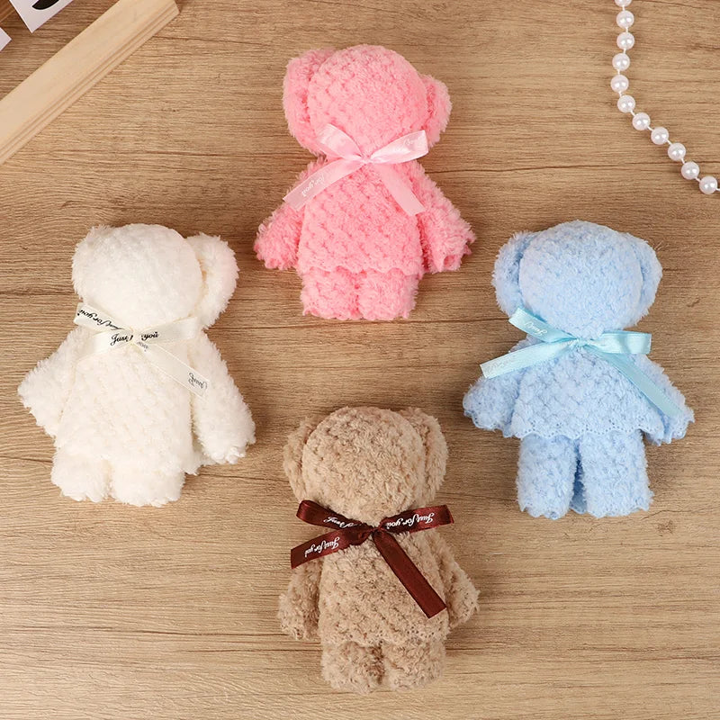 1-10 Uds. Toalla de oso de peluche, regalo para Baby Shower, recuerdos de fiesta de cumpleaños para niños, regalo de invitados de aniversario de boda, decoración navideña de Pascua