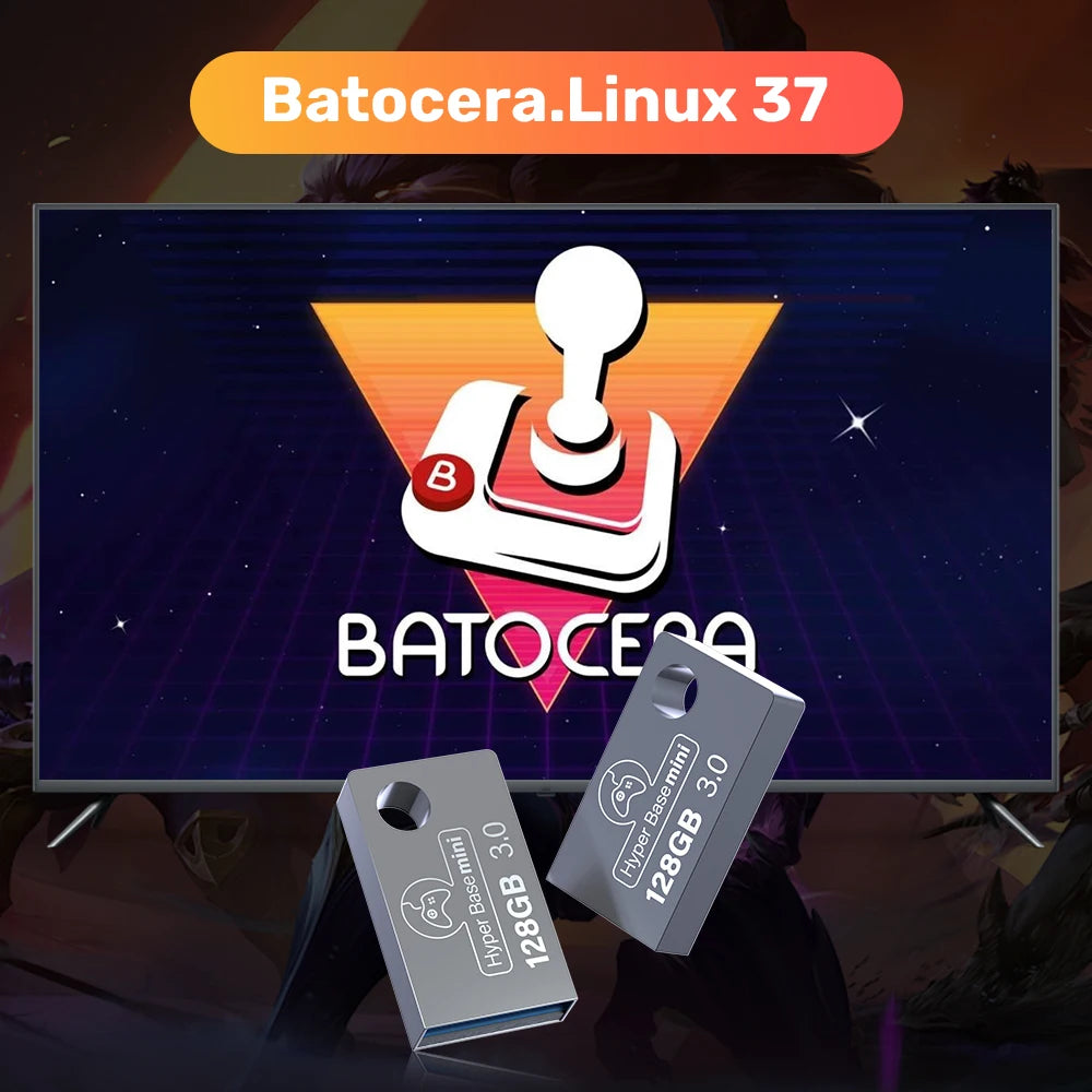 Stick Gamer Retro Hyper Base MINI 128GB | +43,000 Juegos Clásicos, Plug & Play para PC y Steam Deck