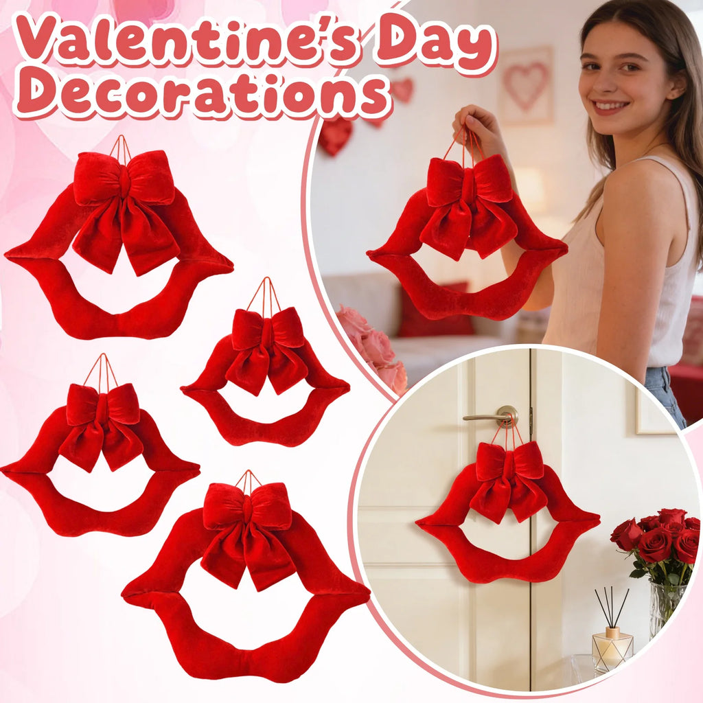 Adornos Rojos para el Día de San Valentín, Decoraciones para Fiestas de Parejas, Decoración del Hogar, Artículos de Regalo Festivos, Decoraciones con Temática Roja
